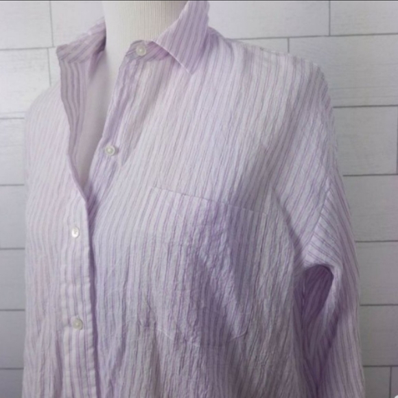 Cotton Blend Patch Chest Pocket Long Sleeves Top - Picture 4 of 9